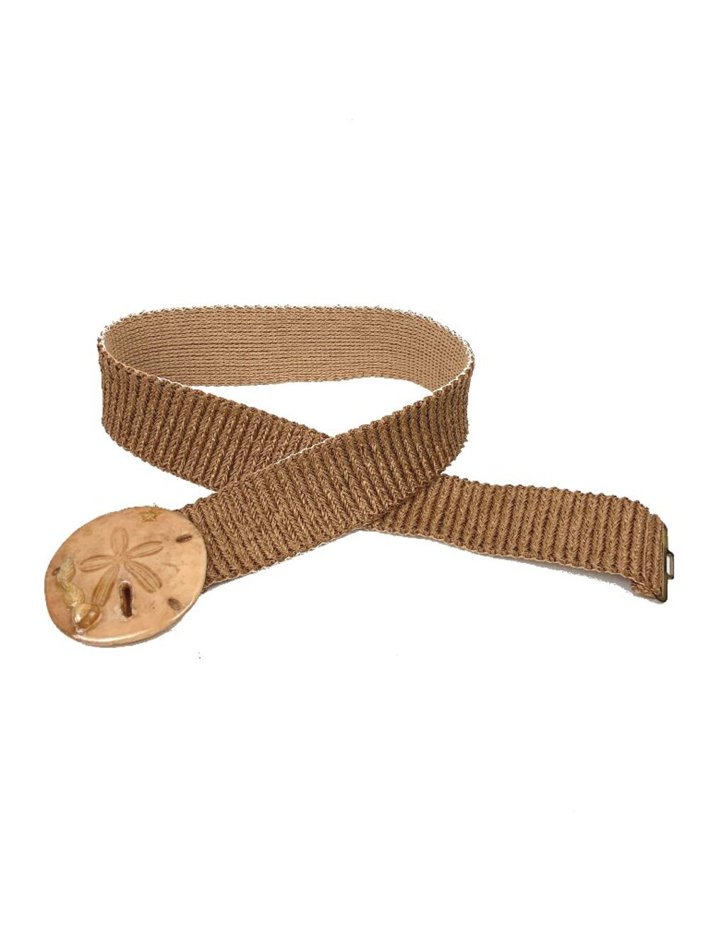 Vintage Sand Dollar Charmant Belt Beverly Hills Stretchy Beach Cottagecore Sz XL